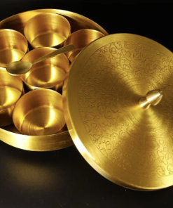 Traditional Brass Spice Box (Masala Dabba- Anjaraipetti)